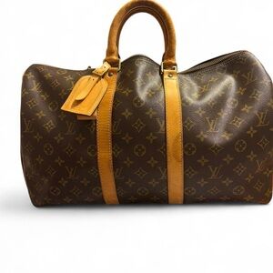 Louis Vuitton Keepall 45 Monogram Vintage Travel Duffle | Authentic
